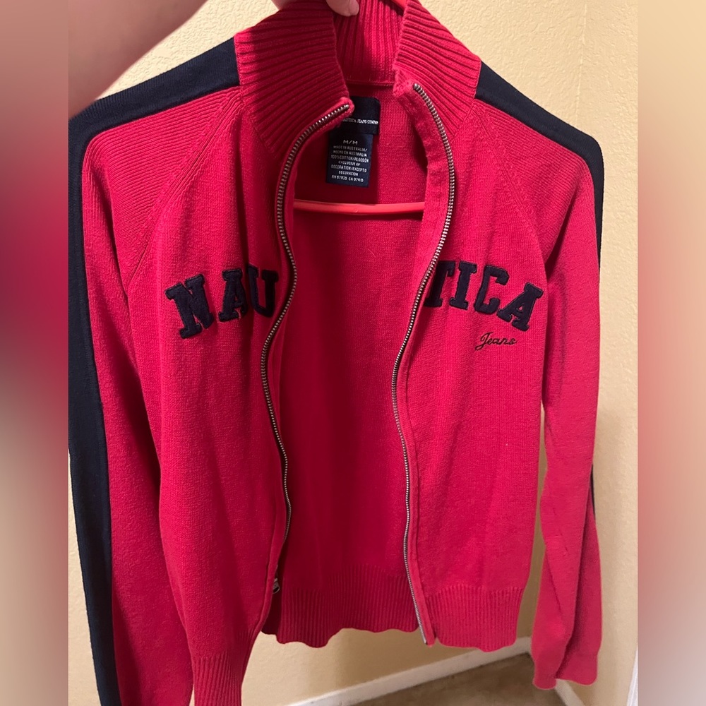 Vintage Náutica Zip up Knit Sweater